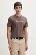 Calvin Klein T-shirt męski bawełniany brązowy LV04LF809G