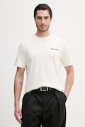 Barbour t-shirt bawełniany męski kolor beżowy z nadrukiem MTS1566