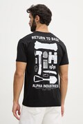 Alpha Industries t-shirt bawełniany Return To Base męski kolor czarny z nadrukiem 266506