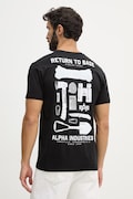 Alpha Industries t-shirt bawełniany Return To Base męski kolor czarny z nadrukiem 266506
