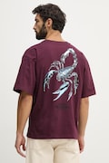 Alpha Industries t-shirt bawełniany Scorpion Cyborg męski kolor bordowy z nadrukiem 266515