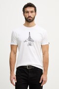 Alpha Industries t-shirt bawełniany Air Force Sketch męski kolor biały z nadrukiem 266548