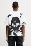 Alpha Industries Balaclava Backprint t-shirt bawełniany męski biały 266504