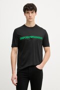 Emporio Armani t-shirt męski z lyocellem czarny EM004520 AF13747