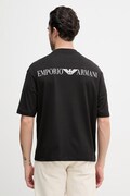 Emporio Armani tricou din bumbac culoarea negru, cu imprimeu, EM005737 AF24470