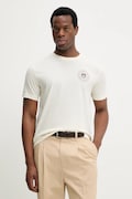 Gant t-shirt bawełniany męski kolor beżowy z nadrukiem 2003391