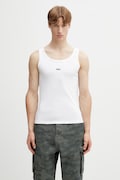 RHUDE Logo Ribbed Tank Top cotton men's white RHSS26TA01361