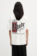 RHUDE Fumar 91 T-shirt męski bawełniany beżowy RHSS26TT07012