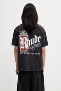 RHUDE Fumar 91 T-shirt męski bawełniany czarny RHSS26TT07012
