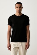 Trussardi T-shirt męski bawełniany z elastanem czarny G0228000123N