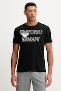 Bavlnené tričko Emporio Armani Underwear pánske, čierna farba, s potlačou, EM000574 AF20434
