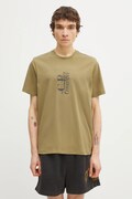 C.P. Company t-shirt bawełniany męski kolor zielony z nadrukiem 20CMTS084A005100W