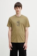 C.P. Company t-shirt bawełniany męski kolor zielony z nadrukiem 20CMTS084A005100W