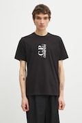 C.P. Company t-shirt bawełniany męski kolor czarny z nadrukiem 20CMTS084A005100W