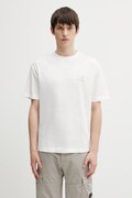 C.P. Company t-shirt bawełniany męski kolor biały z nadrukiem 20CMTS086A005100W