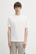 C.P. Company t-shirt bawełniany męski kolor biały z nadrukiem 20CMTS086A005100W