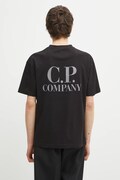 C.P. Company t-shirt bawełniany męski kolor czarny z nadrukiem 20CMTS086A005100W