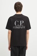 C.P. Company t-shirt bawełniany męski kolor czarny z nadrukiem 20CMTS086A005100W