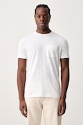 Sisley T-shirt męski bawełniany biały 3WF0S1052
