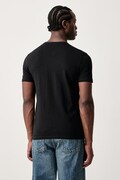 Sisley T-shirt męski bawełniany czarny 3WF0S1052