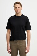 Sisley t-shirt bawełniany męski kolor czarny gładki 3XDTS104R