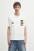 MM6 Maison Margiela t-shirt bawełniany męski kolor biały z aplikacją SH0GC0069.S24311