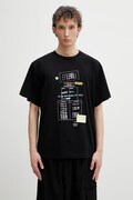 MM6 Maison Margiela t-shirt bawełniany męski czarny SH0GC0070.M20170