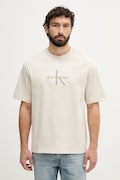 Calvin Klein Jeans T-shirt męski bawełniany beżowy LV04RF819G