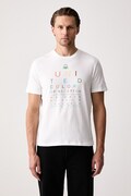 United Colors of Benetton T-shirt męski bawełniany biały 39VFU1096