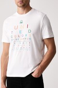 United Colors of Benetton T-shirt męski bawełniany biały 39VFU1096