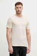 United Colors of Benetton t-shirt męski bawełniany beżowy 3N78U10C2