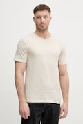 United Colors of Benetton t-shirt męski bawełniany beżowy 3N78U10C2