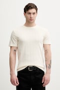 Lindbergh T-shirt męski bawełniany beżowy 30.400315