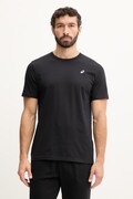 Asics t-shirt treningowy SPIRAL EMBROIDERY męski kolor czarny gładki 2031F458