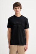 Iceberg t-shirt bawełniany męski kolor czarny z aplikacją F040 6325