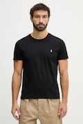 Βαμβακερό μπλουζάκι Polo Ralph Lauren ανδρικό, χρώμα: μαύρο, 714844756