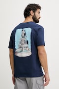 New Balance t-shirt męski bawełniany Fountain granatowy MT61J9ICNNY