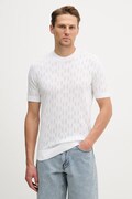 Karl Lagerfeld T-shirt swetrowy męski bawełniany biały 562301.655004
