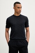 Karl Lagerfeld T-shirt swetrowy męski bawełniany granatowy 562301.655004