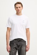 Just Cavalli t-shirt bawełniany męski kolor biały z aplikacją 80OAHT07 CJ500