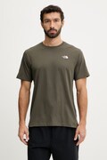 The North Face t-shirt Simple Dome męski kolor zielony gładki NF0A8CZ221L1