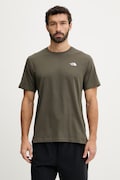 The North Face t-shirt Simple Dome męski kolor zielony gładki NF0A8CZ221L1