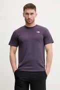 The North Face t-shirt Simple Dome męski kolor fioletowy gładki NF0A8CZ2G5O1