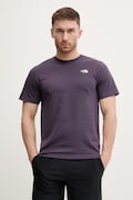 The North Face t-shirt Simple Dome męski kolor fioletowy gładki NF0A8CZ2G5O1