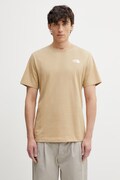 The North Face t-shirt EVOLUTION męski kolor beżowy z nadrukiem NF0A8B6KLK51