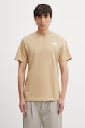 The North Face t-shirt EVOLUTION męski kolor beżowy z nadrukiem NF0A8B6KLK51