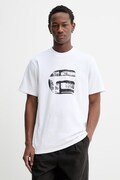 G-Star t-shirt bawełniany G icon gr męski kolor biały z nadrukiem D28823-E385