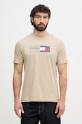 Tommy Hilfiger t-shirt Ανδρικό βαμβακερό μπεζ MW0MW42366