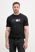 Tommy Hilfiger t-shirt Ανδρικό βαμβακερό μαύρο MW0MW42366