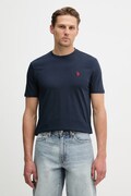 Бавовняна футболка U.S. Polo Assn. DHM колір синій з аплікацією MUP3310